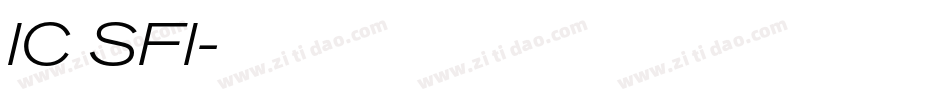 IC SFI字体转换